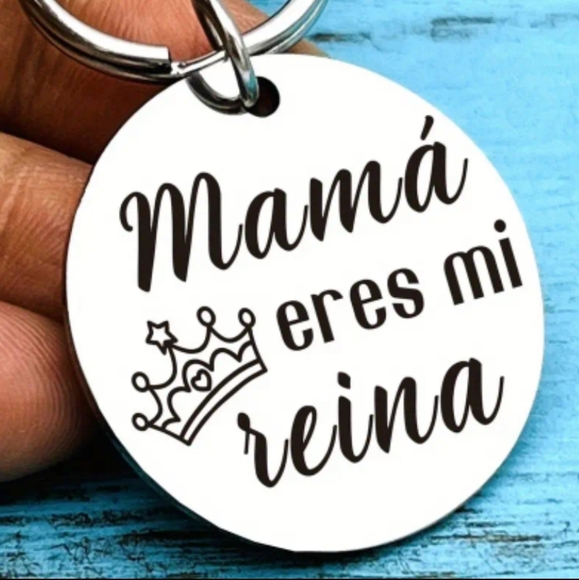 LOVE MOM Stainless Steel Silver Keychains Purse Charms - Picture 8 of 11